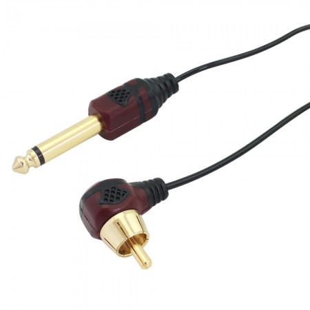 Premium Lightweight Tattoo RCA Cord 90 Degree